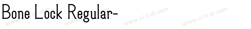 Bone Lock Regular字体转换
